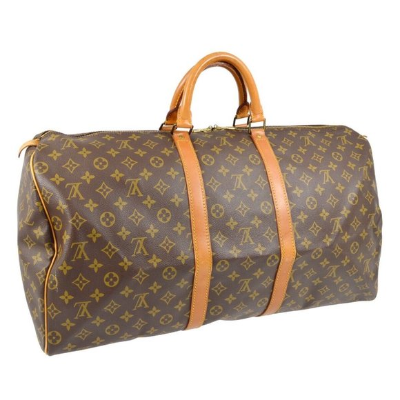 Auth Louis Vuitton Monogram Keepall 55 Travel Duffle Handbag - Picture 2 of 11
